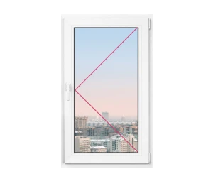 Одностворчатое окно Rehau Delight Decor 800x1000 - фото - 1